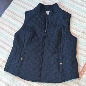 Croft & Barrow Quilted Navy Vest
